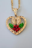 Floral Heart Mary Necklace In 2 Styles