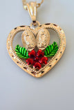 Floral Heart Mary Necklace In 2 Styles