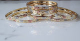 Tricolor Gold Plated 7 Bangle Set