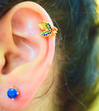 Rainbow Butterfly Upper Ear Cuff