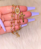 Diamond Cut Tricolor Rosary