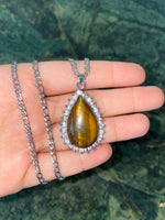 Pear Shape Tiger's Eye Necklace