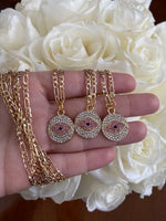 Pink Protective Eye Necklace