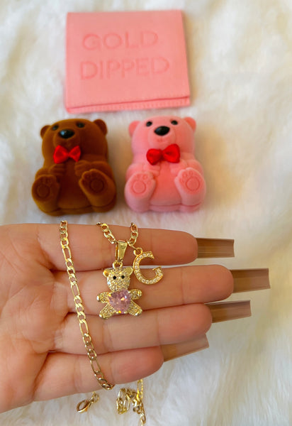 Gordi Bear With Initial (Pink)
