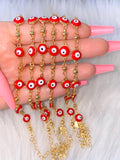 Leyla Eye Bracelet/Anklet (Red)