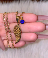 Angel Wing With Birthstone