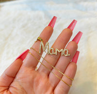 Diamante Mama Necklace (Box Chain)