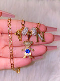 Bling Birthstone And Initial Kids Teddy Combo (1 Or 2 Kids)