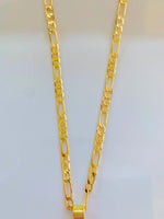 Large Tricolor Gold Plated Virgin Mary Necklace