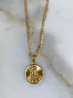 Gold Plated Jesus Medallion Necklace
