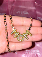 Bling Mom Necklace (Gold)