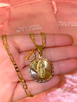 Mary Medallion And Initial Necklace In 2 Styles