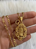 La Rosa De Guadalupe With Dainty Initial (Gold)