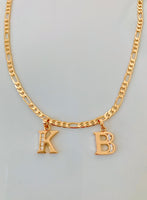 Gold Plated Diamond Inspired 2 To 8 Initial Necklace