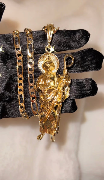 Buy Saint Thaddeus Gold Necklace. Gold Plated. Gold Filled. San Judas Tadeo  Cadena De Oro Laminado. Gold. Gold Plated Jewerly. Joyeria De Oro. Online  in India - Etsy