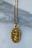 Extra Large Reversible Virgin Mary And Saint Jude Necklace