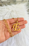 Medium Gold Plated Initial Necklace