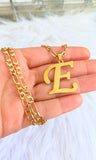 Medium Gold Plated Initial Necklace