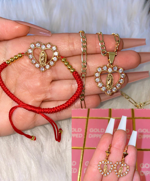 3 Piece Icy Mary Heart Bundle