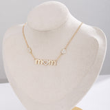 Pavé Mom Necklace (Gold)