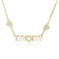 Pavé Mom Necklace (Gold)