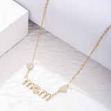 Pavé Mom Necklace (Gold)