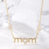 Pavé Mom Necklace (Gold)