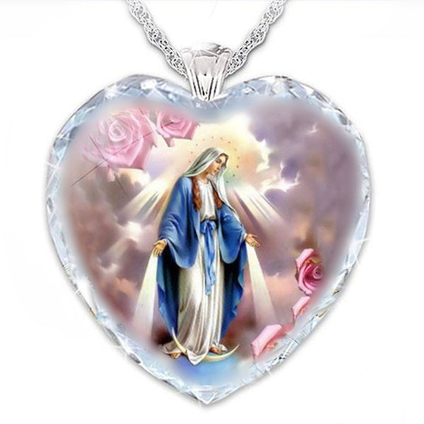 Mother Mary Photo Necklace