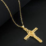 Cuban Mary Cross (Rolo Chain)