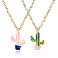 Pink Cactus Necklace In 2 Styles