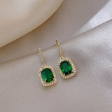 Emerald Dangle Earrings