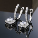 Halo Drop Earrings (Silver)