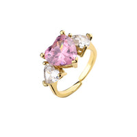 Triple Heart Ring (Pink)
