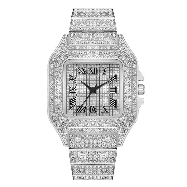 Iced Out Watch (Silver)