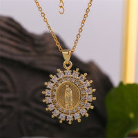 Icy Mother Mary Necklace