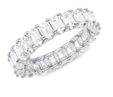 Emerald Cut Eternity Band In 2 Colors