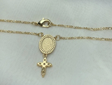 Diamond Inspired Rosary Necklace