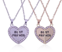 Icy Best Friend Heart Set (Rolo Chains)