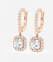 Halo Drop Earrings (Rose Gold)