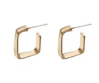 Square Huggie Hoops