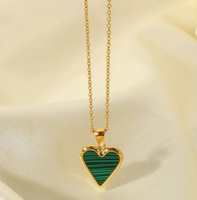 Malachite Heart Necklace