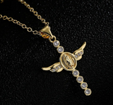 Angel Wing & Mary Cross (Rolo Chain)