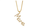 Diamante Mama Necklace (Box Chain)