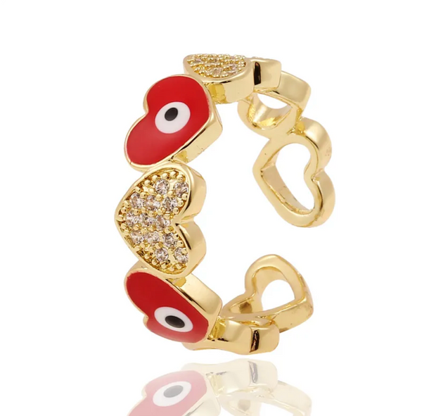 Eye Heart Band In Red