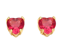 Red Heart Studs