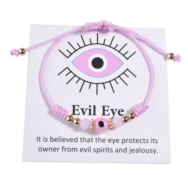 Pink Protective Eye Bracelet