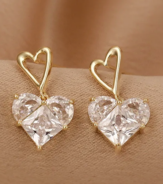 Heart Dangle Earrings