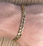 Women's Flat Cuban Link Bracelet