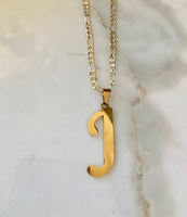 Large Gold Plated Initial Necklace