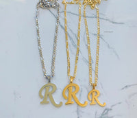Large Gold Plated Initial Necklace